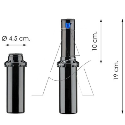 Hunter PGP Ultra-04 | Irrigatore dinamico a turbina con attacco 3/4" femmina - raggio da 4,9 a 14,0 m