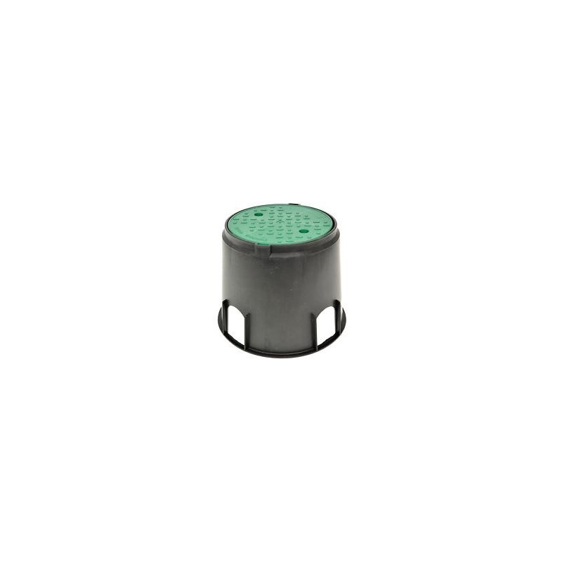 Pozzetto d'ispezione Circolare MINI per elettrovalvole coperchio verde cm 20x16x23 - IRRITEC