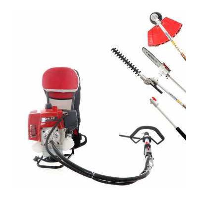 Decespugliatore a Zaino Multifunzione Kawasaki TJ 53 da 53 cc - 2 Tempi Completo di Accessori e Omaggi Decespugliatore a Zaino Multifunzione Kawasaki TJ 53 da 53 cc - 2 Tempi Completo di Accessori e Omaggi