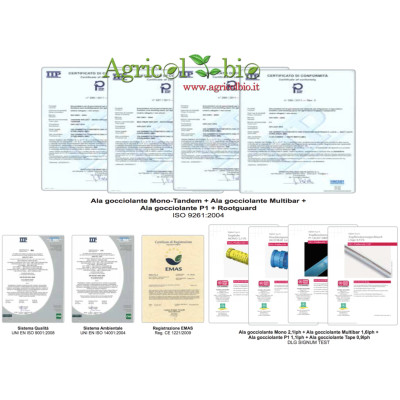 Manichetta P1 - Portata 2,1 l/h Passo 20 cm Spessore 10 mill - Bobina da 1800 mt - Irritec Manichetta P1 - Portata 2,1 l/h Passo 20 cm Spessore 10 mill - Bobina da 1800 mt - Irritec