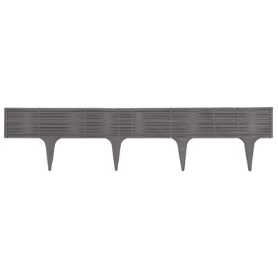 Bordo ornamentale Grigio in PVC per aiuole - Verdemax Bordo ornamentale Grigio in PVC per aiuole - Verdemax