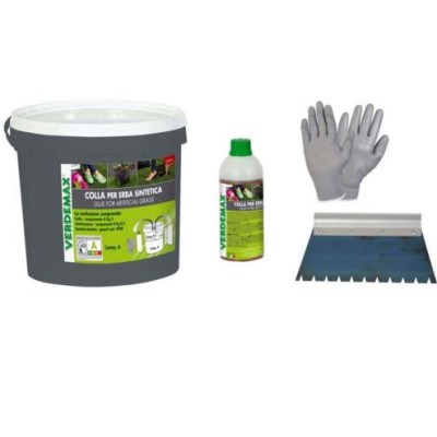 KIT Colla Poliuretano Bicomp. x incollaggio Prati sintetici - 5 Kg - Verdemax