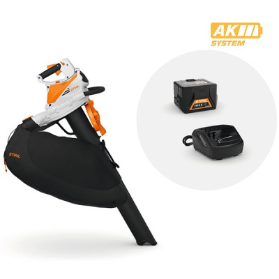 Soffiatore/Aspiratore/Trituratore a batteria Stihl SHA 56 completo di batteria e caricabatteria Soffiatore/Aspiratore/Trituratore a batteria Stihl SHA 56 completo di batteria e caricabatteria