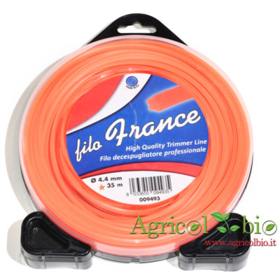 Filo nylon decespugliatore professionale FRANCE a Stella diametro 4,4 mm - lunghezza 35 mt Filo nylon decespugliatore professionale FRANCE a Stella diametro 4,4 mm - lunghezza 35 mt
