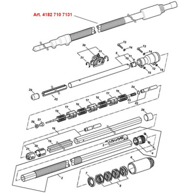 Stelo completo per potatore/sramatore telescopico Stihl HT 75 - HT 103 - HT 133 - Ricambio Originale Stelo completo per potatore/sramatore telescopico Stihl HT 75 - HT 103 - HT 133 - Ricambio Originale