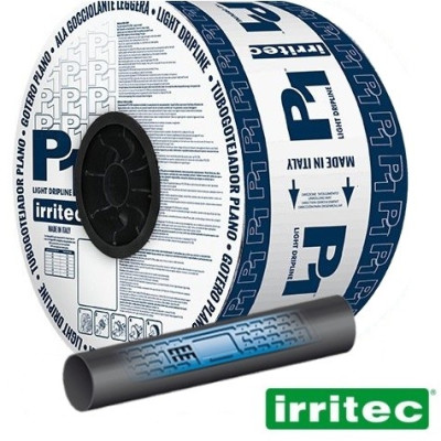 Manichetta irrigazione P1 - Ø 16 mm - portata 2,1 l/h - passo 30 cm - spess. 12 mil - 600 metri - Irritec