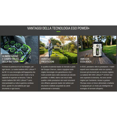 EGO BA2242T Batteria a Litio 4.0 Ah, 56 Volt | AgricolBio.it