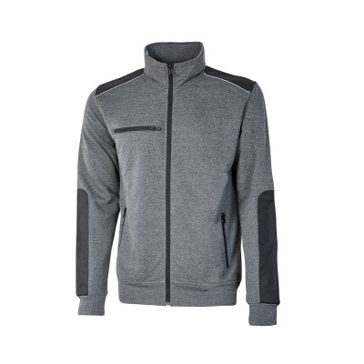 Felpa da lavoro con zip a chiusura centrale U-Power Mod. Snug GREY METEORITE