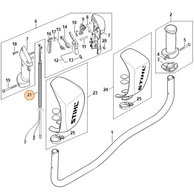 Tirante acceleratore di ricambio per decespugliatore Stihl Cod. 4148-180-1104 - Ricambio Originale Tirante acceleratore di ricambio per decespugliatore Stihl Cod. 4148-180-1104 - Ricambio Originale
