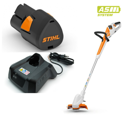 Set - Decespugliatore a batteria Stihl FSA 30 con 1 batteria AS 2 + 1 caricabatteria AL 1 - Sistema AS Set - Decespugliatore a batteria Stihl FSA 30 con 1 batteria AS 2 + 1 caricabatteria AL 1 - Sistema AS