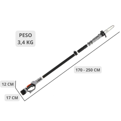 Potatore Volpi su asta allungabile da 250cm a 350cm | AgricolBio.it