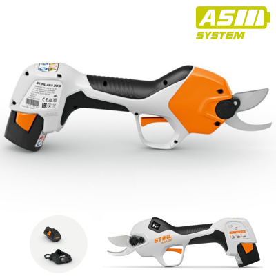 Stihl ASA 20.0 SET - Forbice potatura Ø 25 mm - 10,8 V con Batteria e Caricabatteria inclusi - Sistema AS