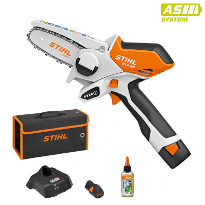 Potatore a Batteria Stihl GTA 26 - Set completo di Batteria Caricabatteria e Olio catena