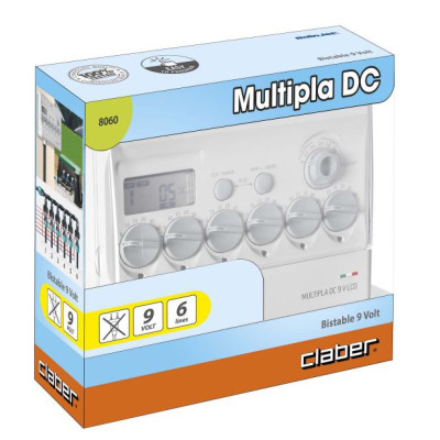 Programmatore elettronico 6 linee MULTIPLA DC 9 V LCD | AgricolBio.it