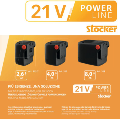 Stocker Batteria 4,0 Ah - 21,6 V - Magma System | AgricolBio.it