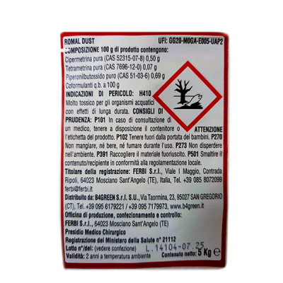 ROMAL DUST – Insetticida in Polvere Pronto all’Uso | AgricolBio.it