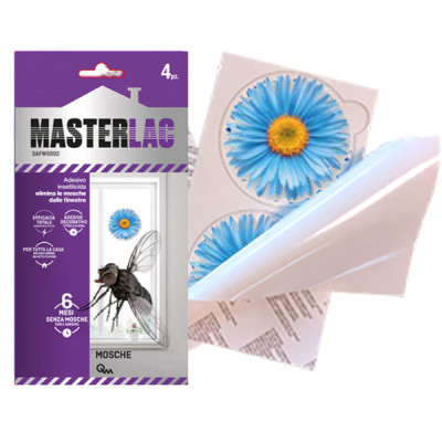 B4Green MASTERLAC adesivo insetticida a forma di fiore - Conf. da 4 fiori