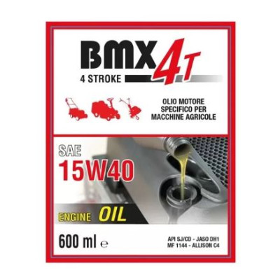 Olio motore SAE 15W-40 Mod. BMX-4T da 600 ml | AgricolBio.it