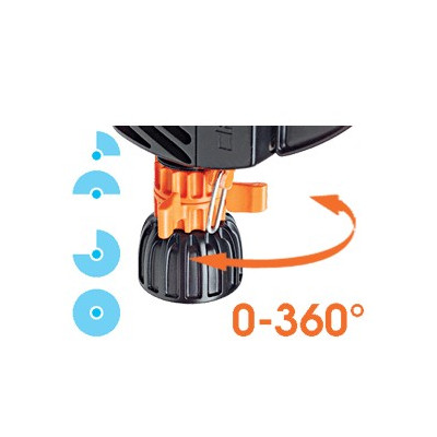 Irrigatore Claber a intermittenza Impact Tripod regolabile da 0° a 360° Irrigatore Claber a intermittenza Impact Tripod regolabile da 0° a 360°