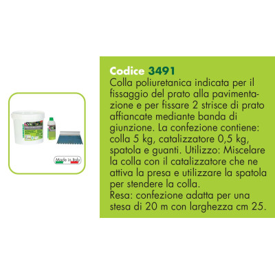 Colla Poliuretano incollaggio Prati sintetici 5 Kg | AgricolBio.it