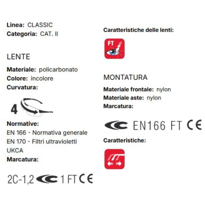 COFRA Steely Occhiali protettivi trasparenti regolabili |AgricolBio.it