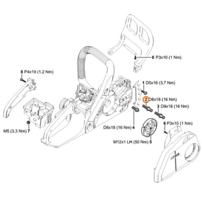 Stihl vite a collare M8 - Ricambio Originale