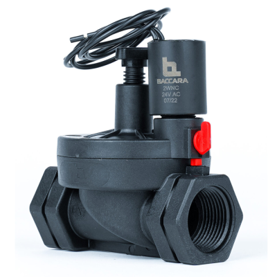 Elettrovalvola Baccara 24 VAC. Attacco 1" femmina G75S con controllo di flusso integrato