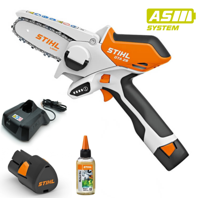Potatore a Batteria Stihl GTA 26 - Set completo di Batteria Caricabatteria e Olio catena