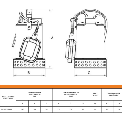 GLONG SPRING-190 INOX Elettropompa per Acque Chiare| AgricolBio.it