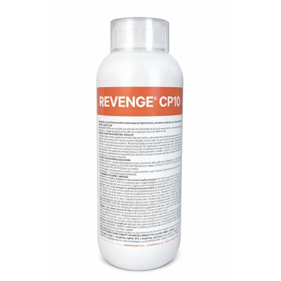 India REVENGE CP10 - Insetticida Biocida per Mosche, Zanzare, Zecche - Cipermetrina 10,53 g - Litri 1
