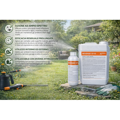 Insetticida Mosche, Zanzare, Zecche REVENGE CP10 | AgricolBio.it