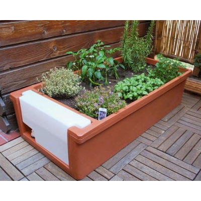 Vaso grande Orto Urbano con serbatoio idrico integrato da cm 115 x 58 x h 28 Vaso grande Orto Urbano con serbatoio idrico integrato da cm 115 x 58 x h 28