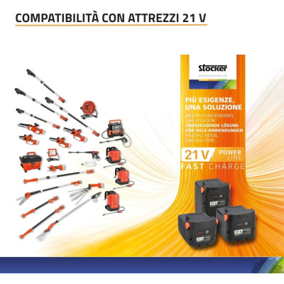 Stocker Batteria 21V 2,6 Ah Fast Charge Magma System | AgricolBio.it