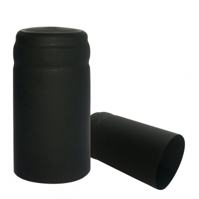 Capsule termoretraibili PVC professionali 31x55 colore Nero - 100 PZ -