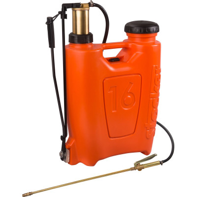 Pompa a zaino per diserbo e trattamenti fogliari da litri 16 per orto e fiori - Stocker L. 16 - pompante in ottone