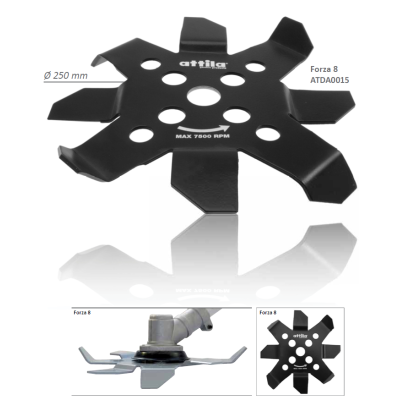 Disco macinatore in acciaio al boro temprato per decespugliatore - Attila