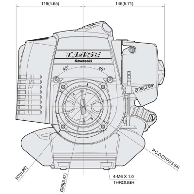 Decespugliatore a Zaino Kawasaki KVR 450 Z con motore a scoppio TJ 45E da 1,9 CV