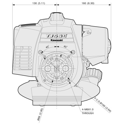 Decespugliatore a Zaino Kawasaki KVR 530 Z con motore a scoppio TJ 53E da 2,7 CV