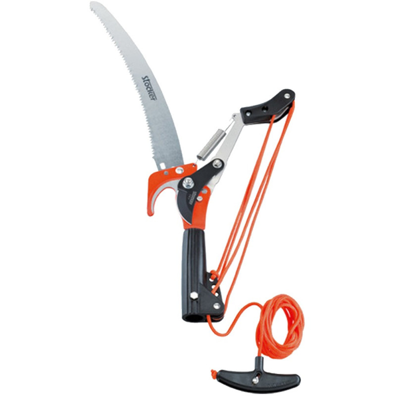 TerCasa® Sega da potatura con manico telescopico lunghezza lama 36 cm lama in acciaio inossidabile testa degli attrezzi per lavorare in punti lontani per lavori di potatura e cura degli alberi
