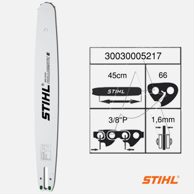 SPRANGA DI GUIDA ROLLOMATIC E 45 cm (18") - 3/8" - 1,6mm (3003 000 5217) - ORIGINALE STIHL SPRANGA DI GUIDA ROLLOMATIC E 45 cm (18") - 3/8" - 1,6mm (3003 000 5217) - ORIGINALE STIHL