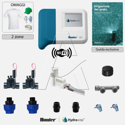 Kit irrigazione Prato Tappeto Erboso completo di elettrovalvole accessori e omaggi | 2 - 4 - 6 - 8 - 10 - 12 zone | HC