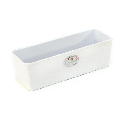 Fioriera vaso rettangolare Natural 50 cm con riserva d'acqua bianco - Stefanplast Fioriera vaso rettangolare Natural 50 cm con riserva d'acqua bianco - Stefanplast