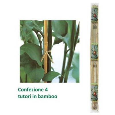 Tutore in bamboo conf. 4 pezzi H 120 cm - Verdemax
