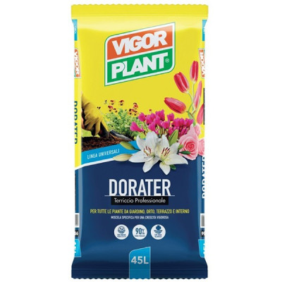 DORATER 20 L. - TERRICCIO PROFESSIONALE CON CONCIME NPK + MICROELEMENTI - VIGORPLANT