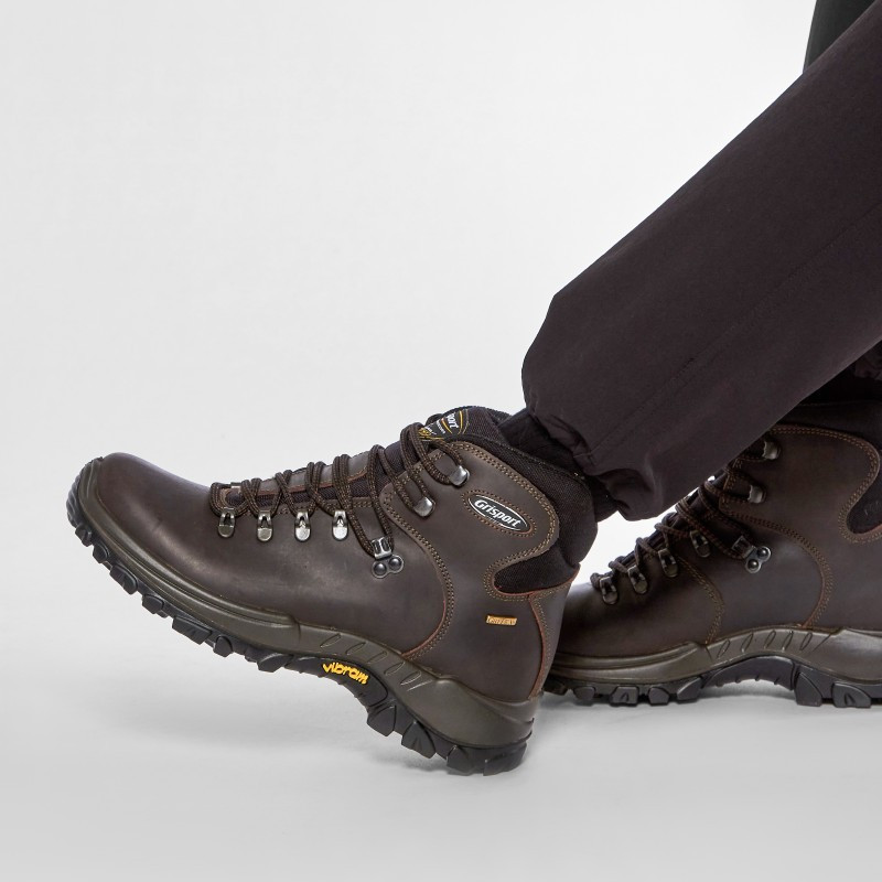 Grisport Scarpe Trekking Outdoor 14507D2G Grigio – Tomaia In Vera Pelle, Fodera GRITEX Impermeabile, Suola Gomma, Chiusura Con Lacci In Metallo