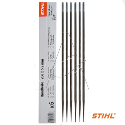 Lima tonda Stihl professionale misura 200 x 4,8 mm per catena passo 0,325" - ORIGINALE STIHL