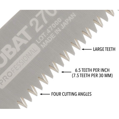 Seghetto fisso Silky Tsurugi 300-8 - 8 denti per 30 mm - Lama 300 mm