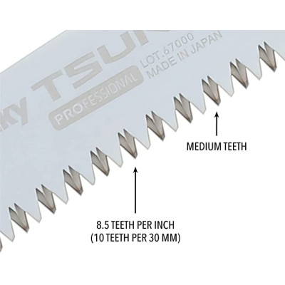 Seghetto fisso Silky Tsurugi 300-10 - 10 denti per 30 mm - Lama 300 mm