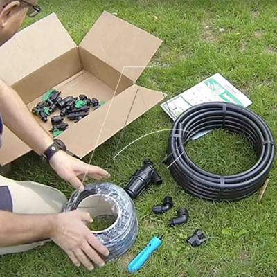 Kit completo per l'irrigazione a goccia dell'Orto fino a 150 mq - Veggie Garden - con Regolatore di Pressione